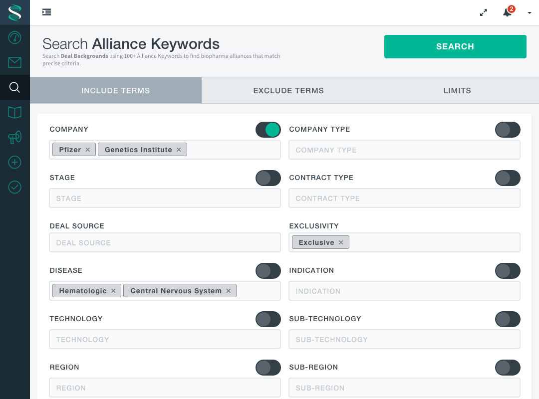 Search Alliance Keywords - BiosciDB